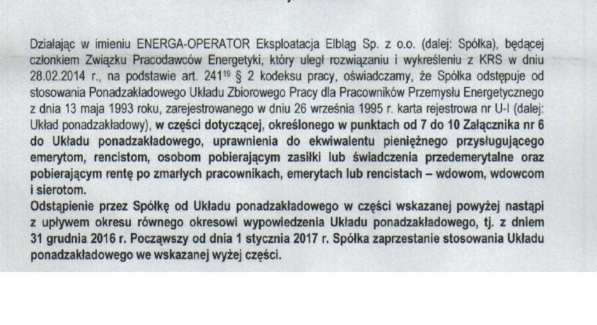 Thumbnail for the post titled: Odstąpienie od PUZP dla Pracowników Przemysłu Energetycznego
