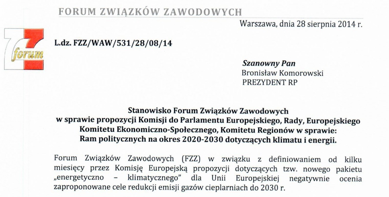 Thumbnail for the post titled: Prezydium FZZ powołało branżę Górniczo-Energetyczną